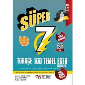 Nitelikli Kültür Yayınları Nitelik Yayınları 7. Sınıf Türkçe 100 Temel Eser Paragraf Deneme Sınavı