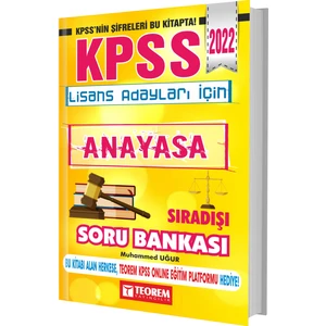 Teorem Yayıncılık Kpss 2022 Lisans Sıra Dışı Anayasa Soru Bankası