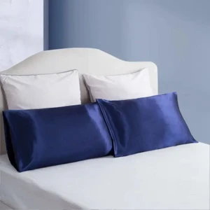 Lacivert İpek Saten Yastık Kılıfı 50 x 70 cm. 2'li