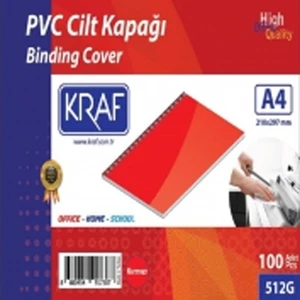100'LÜ Kırmızı Pvc Cilt Kapağı