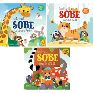 Bak-Bul Sobe 3 Kitap Set / Oyuncu Zürafa - Meraklı Kedi - Gezgin Ayıcık (Ciltli)