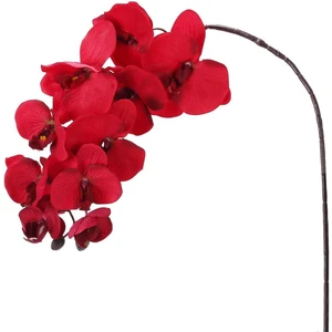 Yapay Çiçek Kırmızı Orkide Uzun Tek Dal 90 cm