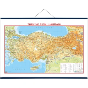 Türkiye Fiziki + Siyasi (Çift Taraflı )Haritası 70x100 cm 21012