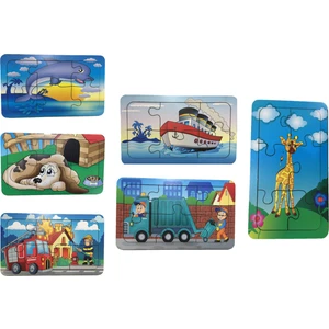 Trendy Toys Ahşap Puzzle Ilk Yapbozum 6 Adet 6 Parçalı 18X11CM