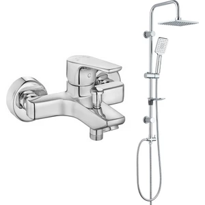 Eca Niobe Banyo Bataryası +  T-May Banyo Belen Tepe Duş Takımı Seti Krom Paslanmaz