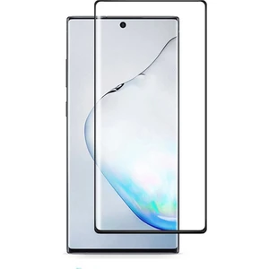 Samsung Note 10 3D Kavisli Tempered Cam Koruma - Siyah