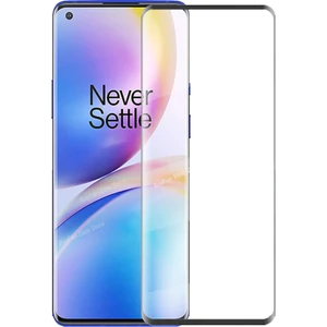 Oneplus 8 3D Kavisli Tempered Cam Koruma - Siyah