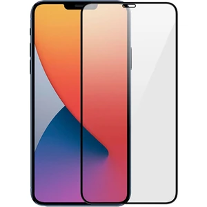 iPhone 12 Tam Kaplayan Çerçeveli Tempered Ekran Koruyucu - Siyah