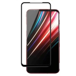 Zte Nubia Red Magic 5g Tam Kaplayan Çerçeveli Tempered Ekran Koruyucu - Siyah