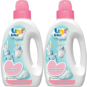 Uni Baby Çamaşır Yumuşatıcı 1500ML Hassas Ciltler Için/hipoalerjenik (Pembe) (2 Li Set)