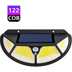 122 Ledli Oval Cob LED Solar Güneş Enerjili Bahçe Lambası Hareket Sensörlü Şarj Olabilen