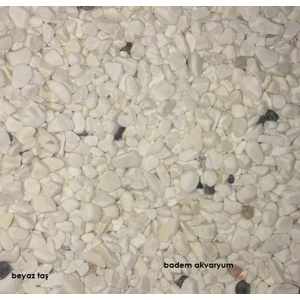 Badem Akvaryum Akvaryum Bahçe Taşı Beyaz 1cm 5 Kg