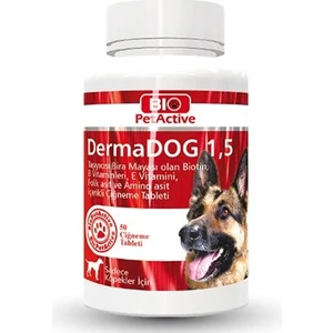 Bio Pet Active Pet Active Dermadog Büyük Irk Köpekler Için Sarımsaklı Maya Tableti 100 Adet 150 gr
