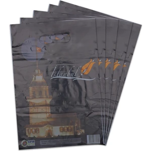 4 No (40*50) Takviyeli El Geçme Poşet Kız Kulesi Desenli 50 Adet