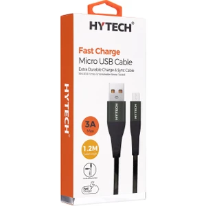 HY-X275 1.2m 3A Micro USB Kamuflaj Desenli Kılıflı Yeşil Data + Sarj Kablosu