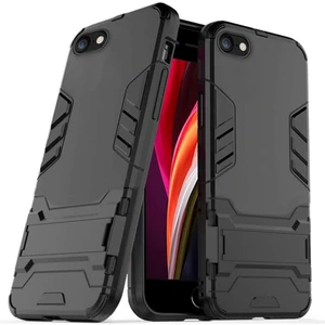 Apple iPhone Se 2020 Alfa Serisi Armor Standlı Perfect Koruma Kılıf - Siyah