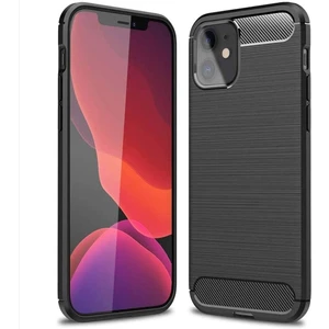 iPhone 12 Brushed Carbon Fiber Silikon Kılıf