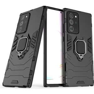 Samsung Galaxy Note 20 Batman Serisi Yüzük Standlı Armor Kılıf - Siyah