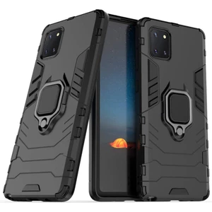 Samsung Galaxy Note 10 Lite Batman Serisi Yüzük Standlı Armor Kılıf - Siyah