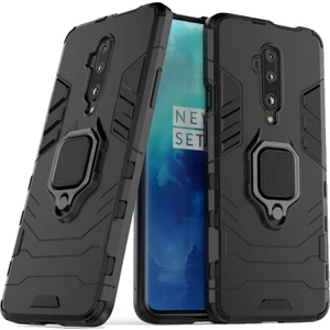 Oneplus 7t Pro Batman Serisi Yüzük Standlı Armor Kılıf - Siyah