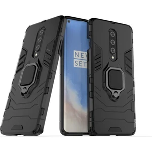 Oneplus 8 Batman Serisi Yüzük Standlı Armor Kılıf - Siyah