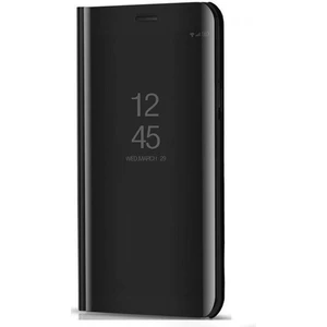 Oneplus 8 Aynalı Kapak Clear View Flip Cover Mirror Kılıf - Siyah