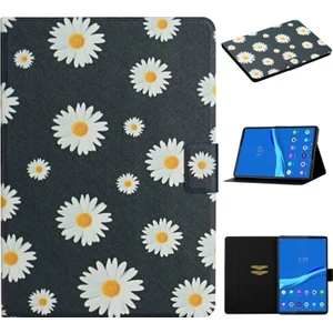 Lenovo Tab M10 Plus Için Kart Yuvası ve Braket ile Çiçek Desenli Deri Çanta-Stil 1 (Yurt Dışından)