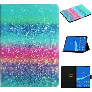 Lenovo Tab Fhd M10 Plus X606F Için Braket ve Kart Yuvası ile Boyalı Deri Çanta-Stil 1 (Yurt Dışından)