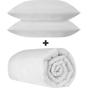 Çift Kişilik Antialerjik Lüx Microfiber Yorgan + 2 x 800 gr Boncuk Slikon Yastık Set