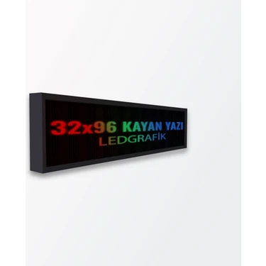 LEDGRAFIK 32X96 cm P10 Rgb Kayan