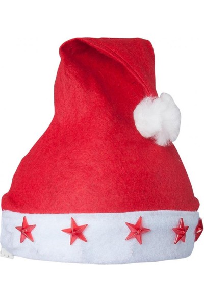 Doop Noel Baba Şapkası - Işıklı - 30CM - Yılbaşı - Noel - Christmas