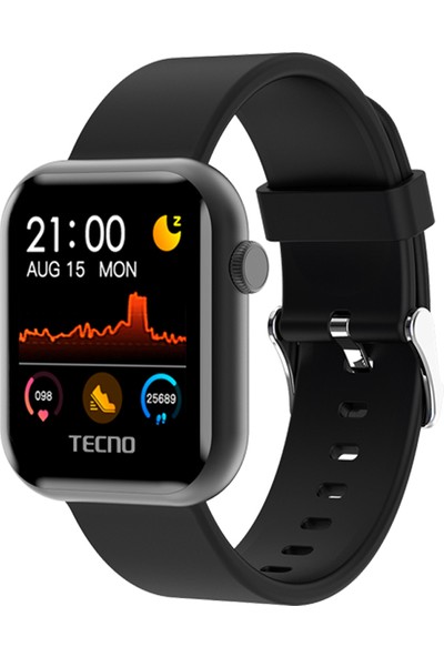 TECNO Watch 1 Akıllı Saat Siyah ( TECNO Türkiye Garantili )