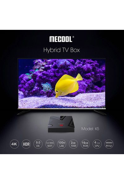 Mecool K5 Android Tv Kutusu Dvb-T2 / S2 Set Üstü Kutusu (Yurt Dışından)