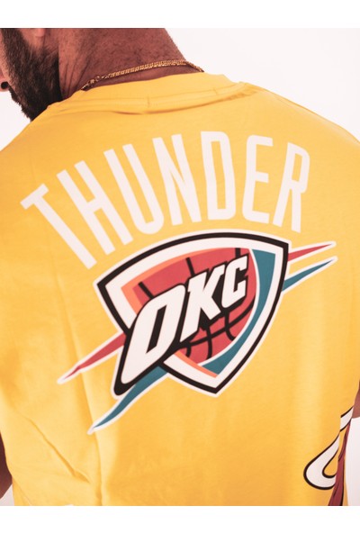 Dfn Sarı Los Angeles Lakers Basketbol Logolu Oversize T-Shirt
