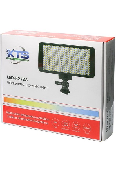 Kts LED-K228A Profesyonel Video LED Işık