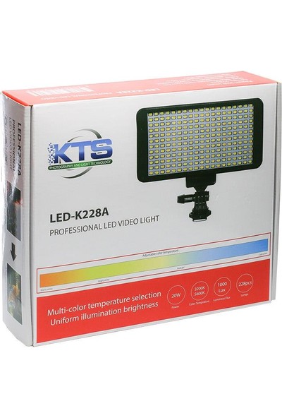 Kts LED-K228A Profesyonel Video LED Işık