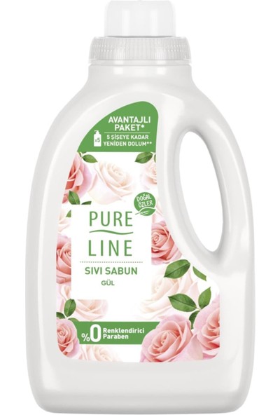 Pure Line Gül Sıvı Sabun 1400 ml