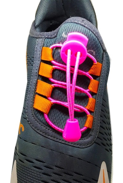 Mater Pembe Akıllı Kilitli Elastik Ayakkabı Bağcık 100 cm