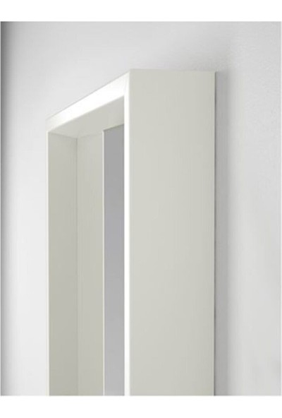 Meg Megstore.tr Dekoratif Nissedal Ahşap Çerçeveli Beyaz Renkli Boy Aynası 40X150 cm Boy Aynası