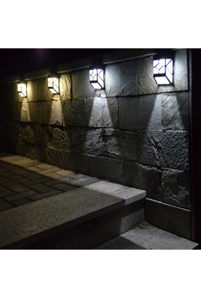 Gahome Güneş Enerjili LED Işık Duvar Lambası 2 Leds Güneş (Yurt Dışından)