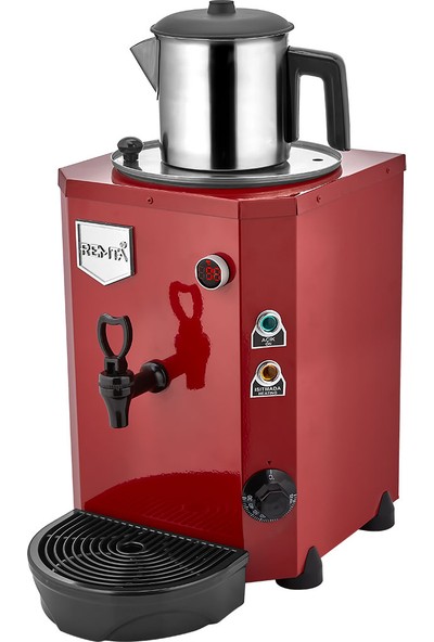 Remta Tek Demlikli Jumbo Çay Makinesi Kırmızı Renk 7 Lt - DE14