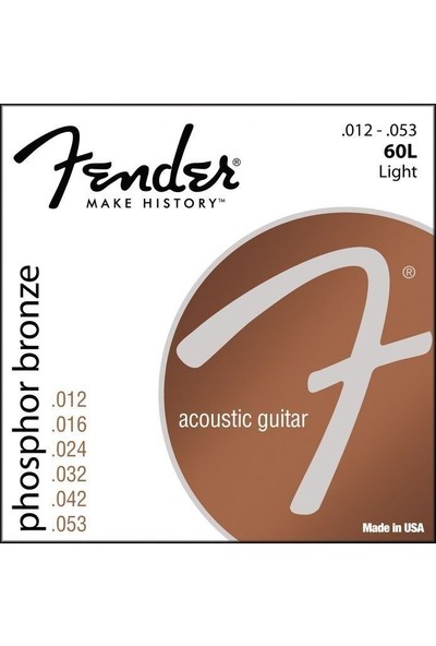 Fender 60L Phos.brnz. Akustik Gitar Tel 12-53 Fosfor Bronz