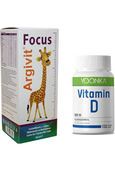 HEKİM Argivit Focus Şurup 150 ml + Vitamin D 1000 Iu 102 Kapsül