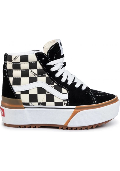 Kadın Keten Ayakkabı VN0A4BTWVLV1 Vans Ua Sk8-Hi Stacked (Checkerboard) Multi/true White