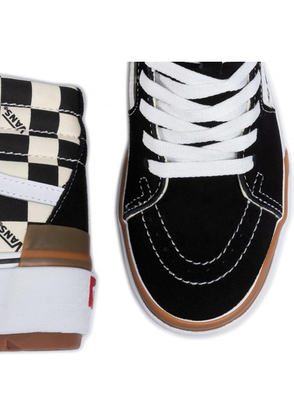 Kadın Keten Ayakkabı VN0A4BTWVLV1 Vans Ua Sk8-Hi Stacked (Checkerboard) Multi/true White