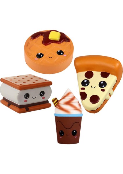 Squishy Oyuncak Stres Oyuncak 4'lü (Yurt Dışından)