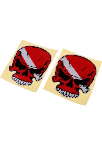 2 Parça Yansıtıcı Tüplü Dalış Dalgıç Kayak Sticker Çıkartması (Yurt Dışından)