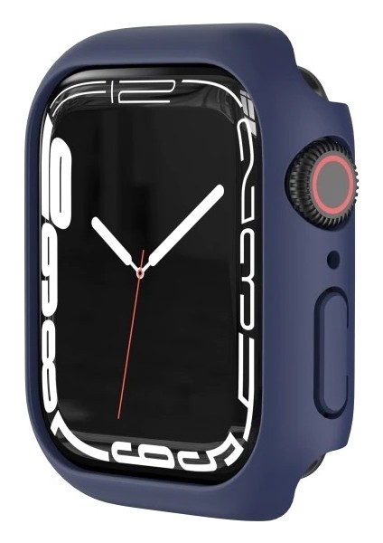 Apple Watch 7 Uyumlu 45 mm Kasa Koruyucu Ekran Koruyucu Full Body Gard Kılıf Lacivert fiyatları