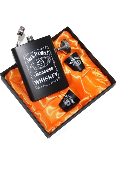 Jack Içki Viski Konyak Vodka Matara Seti 8 Oz 227 ml Hediyelik