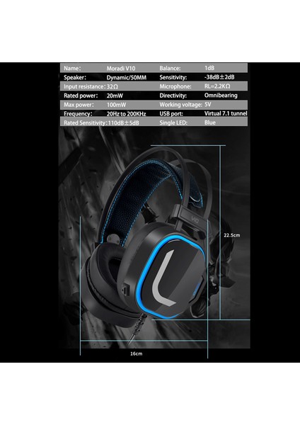 Basround Gamer Black Için Kulak Oyun Kulaklığı Kulaklık (Yurt Dışından) fiyatları